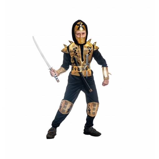 Dětský kostým - Zlatý ninja 140/152