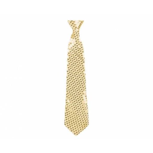 Foto - Flitrová kravata - Zlatá