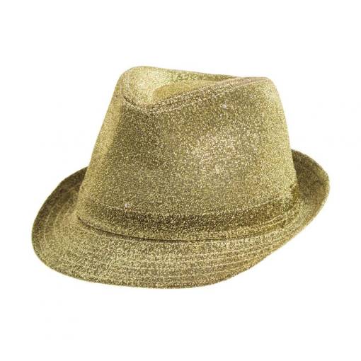 Blikající třpytivý klobouk - Zlatý