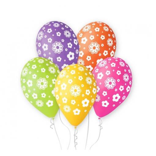 Foto - Prémiové balónky - Květiny, 5 kusů