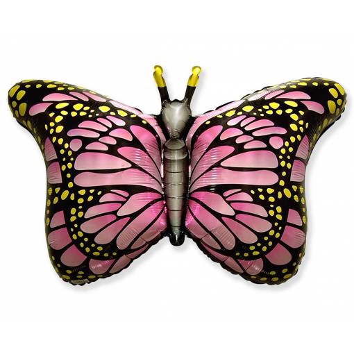 Foto - Fóliový balónek - Růžový motýl
