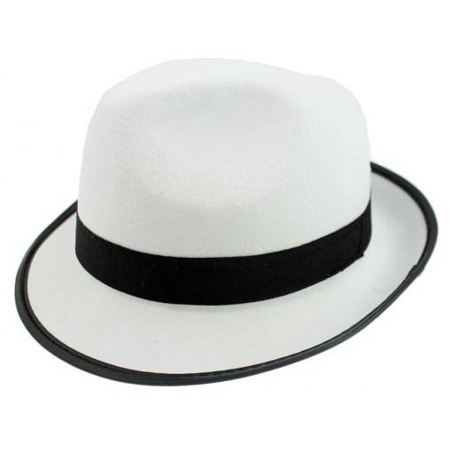 Gangster klobouk - Bílý